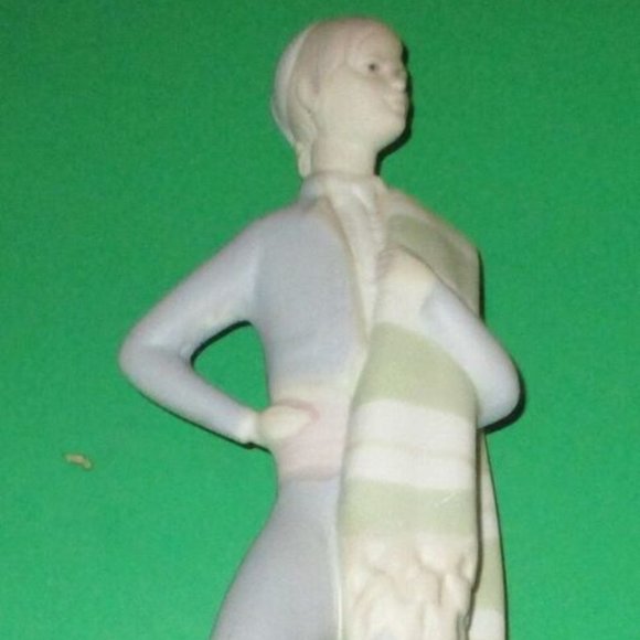 Porceval Spain Unglazed Figurine Porcelain Statue of Man with Blanket Matador? - Picture 8 of 13